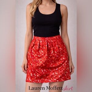 Red and gold bubble Lauren Moffatt skirt